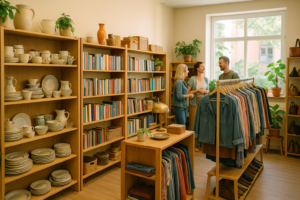 Einladender Brocki mit verschiedenen Secondhand-Artikeln.